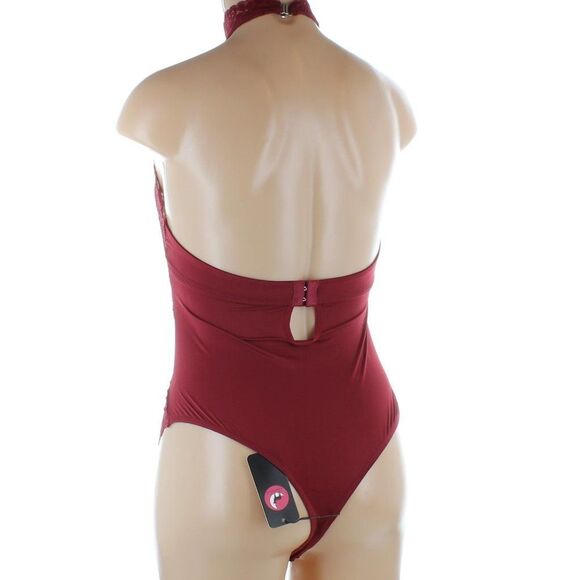 Lace Teddy Halter Mesh Bodysuit Babydoll NWT - Picture 8 of 13